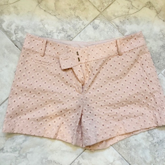 LOFT Pants - Loft Eyelet 4” Shorts- Blush